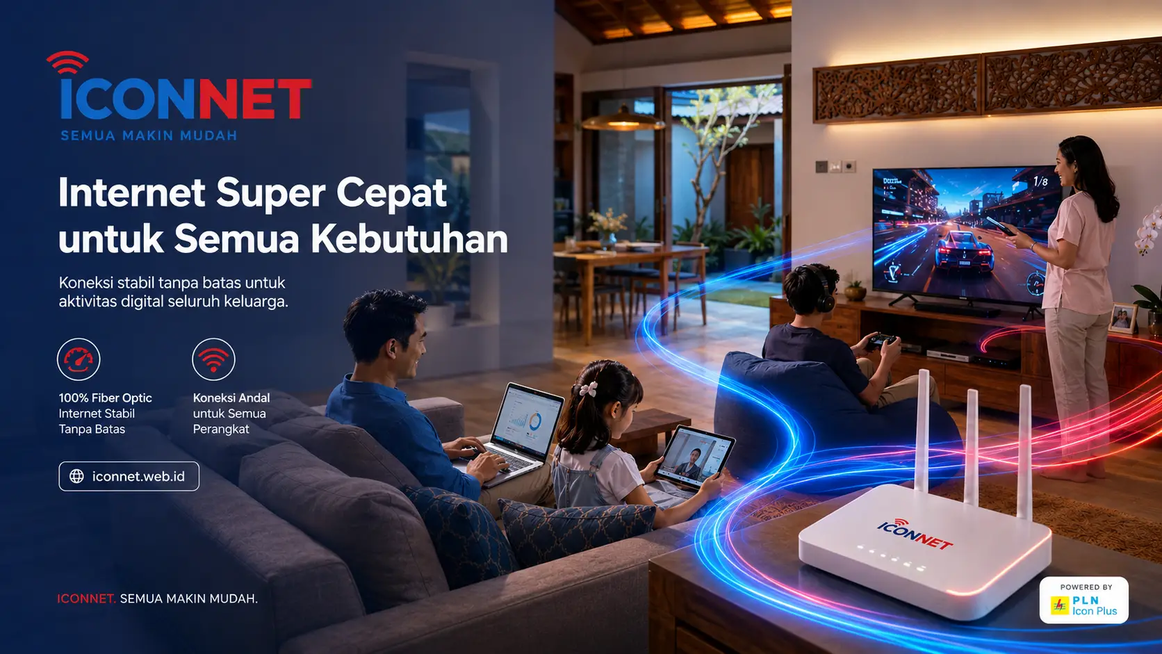 Pasang WiFi ICONNET Yogyakarta untuk internet fiber optic cepat dan stabil di rumah