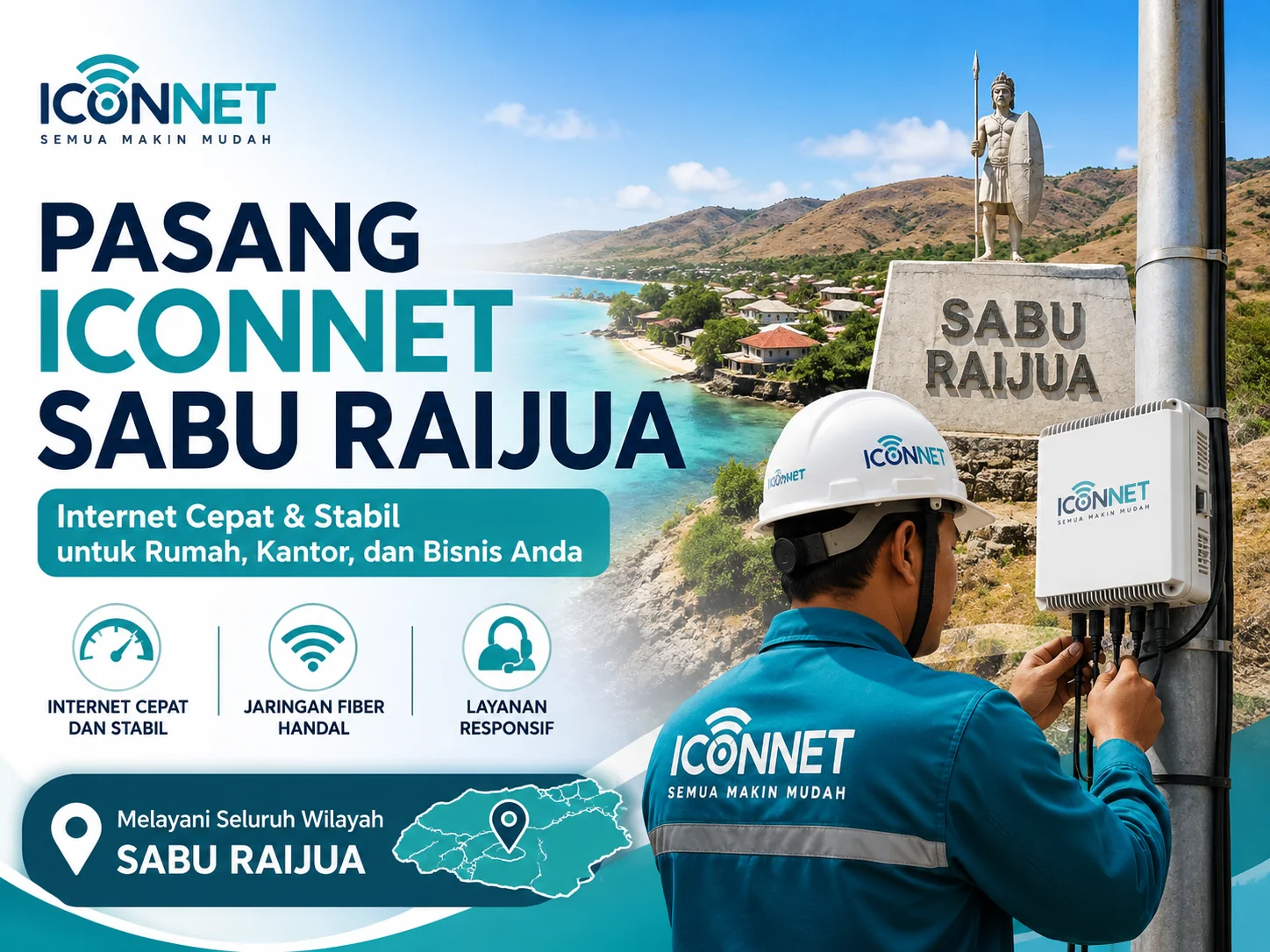 Pasang IconNet Sabu Raijua internet cepat dan stabil